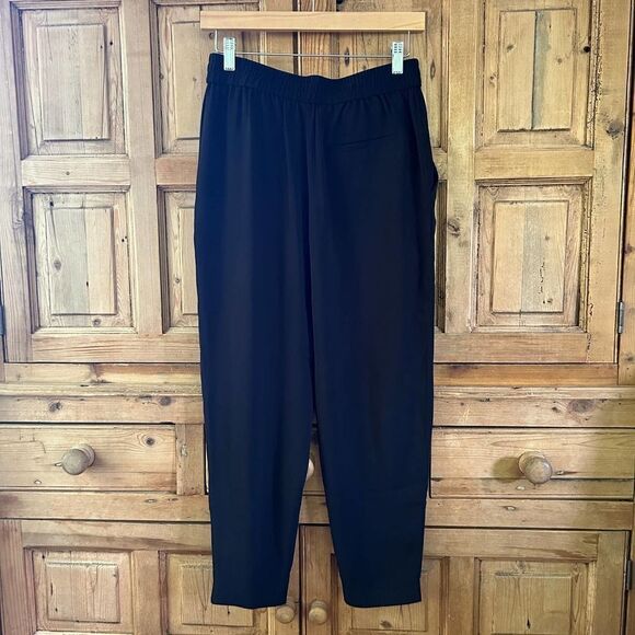 AllSaints US 2 / UK 6 Black Koro Trousers Slim Leg Elastic Waist - Picture 6 of 10